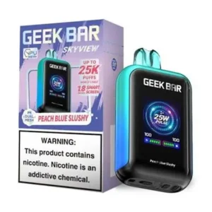 Geek Bar Skyview 25K Disposable Vape - Peach Blue Slush Geek Bar Skyview 25K Disposable Vape - Peach Blue Slush